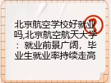 北京航空学校好就业吗,北京航空航天大学：就业前景广阔，毕业生就业率持续走高