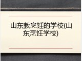 山东教烹饪的学校(山东烹饪学校)