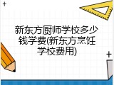 新东方厨师学校多少钱学费(新东方烹饪学校费用)
