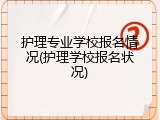 护理专业学校报名情况(护理学校报名状况)