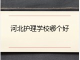 河北护理学校哪个好