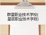 群星职业技术学校(星辰职业技术学府)