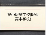 高中职高学校(职业高中学校)