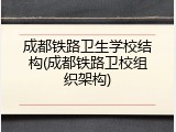 成都铁路卫生学校结构(成都铁路卫校组织架构)