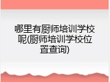 哪里有厨师培训学校呢(厨师培训学校位置查询)