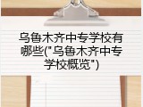 乌鲁木齐中专学校有哪些("乌鲁木齐中专学校概览")