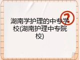 湖南学护理的中专学校(湖南护理中专院校)