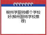 柳州学厨师哪个学校好(柳州厨师学校推荐)