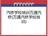 汽修学校培训万通汽修(万通汽修学校培训)