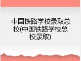 中国铁路学校录取总校(中国铁路学校总校录取)