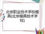 北京职业技术学校模具(北京模具技术学校)