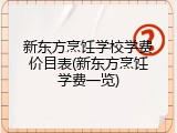新东方烹饪学校学费价目表(新东方烹饪学费一览)