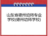 山东省德州幼师专业学校(德州幼师学校)