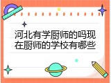 河北有学厨师的吗现在厨师的学校有哪些