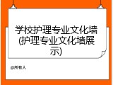 学校护理专业文化墙(护理专业文化墙展示)