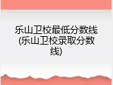 乐山卫校最低分数线(乐山卫校录取分数线)