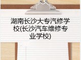 湖南长沙大专汽修学校(长沙汽车维修专业学校)