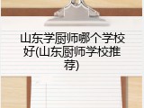 山东学厨师哪个学校好(山东厨师学校推荐)
