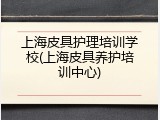 上海皮具护理培训学校(上海皮具养护培训中心)