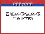 四川遂宁卫校(遂宁卫生职业学校)
