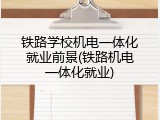 铁路学校机电一体化就业前景(铁路机电一体化就业)