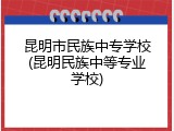昆明市民族中专学校(昆明民族中等专业学校)