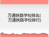 万通铁路学校排名(万通铁路学校排行)