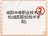 咸阳中等职业技术学校(咸阳职校技术学院)
