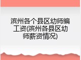 滨州各个县区幼师编工资(滨州各县区幼师薪资情况)