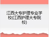 江西大专护理专业学校(江西护理大专院校)