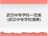 武汉中专学校一览表(武汉中专学校清单)