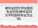 德州走四方学校厨师专业好吗(德州走四方学校厨师专业怎么样)