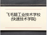 飞毛腿工业技术学校(快速技术学院)