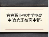 宜宾职业技术学校高中(宜宾职校高中部)