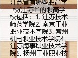 江苏省有哪些职高学校(江苏的职高大全）