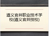 遵义官井职业技术学校(遵义官井技校)