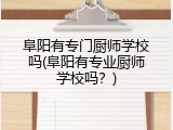 阜阳有专门厨师学校吗(阜阳有专业厨师学校吗？)