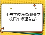 中专学校汽修(职业学校汽车修理专业)