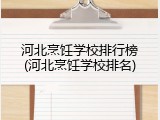 河北烹饪学校排行榜(河北烹饪学校排名)