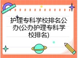护理专科学校排名公办(公办护理专科学校排名)