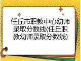 任丘市职教中心幼师录取分数线(任丘职教幼师录取分数线)