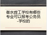 衡水焊工学校有哪些专业可以报考公务员-学校的