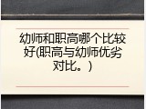 幼师和职高哪个比较好(职高与幼师优劣对比。)