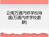 云南万通汽修学校待遇(万通汽修学校薪酬)