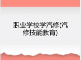 职业学校学汽修(汽修技能教育)