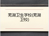 芜湖卫生学校(芜湖卫校)