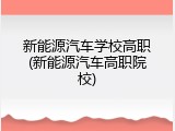 新能源汽车学校高职(新能源汽车高职院校)