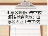 山亭区职业中专学校(职专教育高地：山亭区职业中专学校)