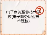 电子商务职业技术学校(电子商务职业技术院校)