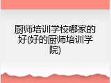 厨师培训学校哪家的好(好的厨师培训学院)